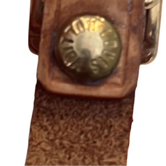 Louis Vuitton Brown Leather and Gold Hardware Luggage Tag Authentic - Picture 3 of 6